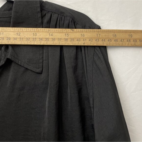 DG2 Diane Gilman Tunic Shirt Women 2XL Black Asymmetrical Hem Long Sleeve NWT - Picture 9 of 11
